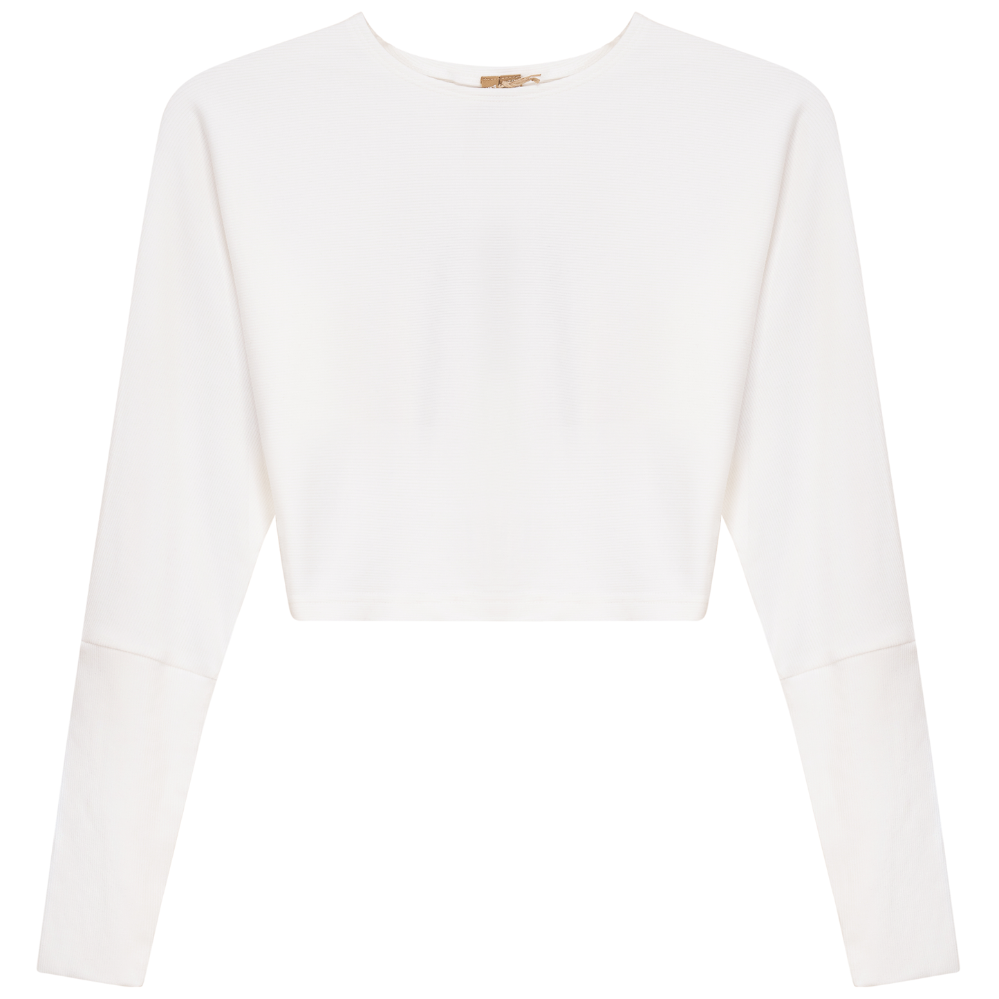 Cropped Ribbed Sweater White