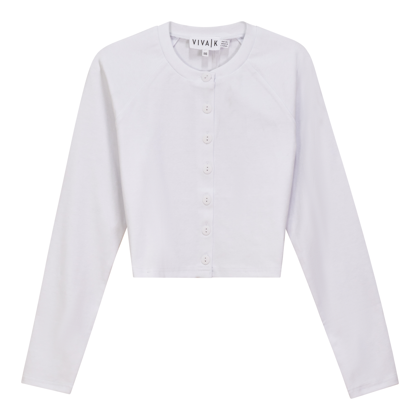 Cotton Cropped Cardigan White