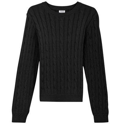 Cable Knit Sweater Black