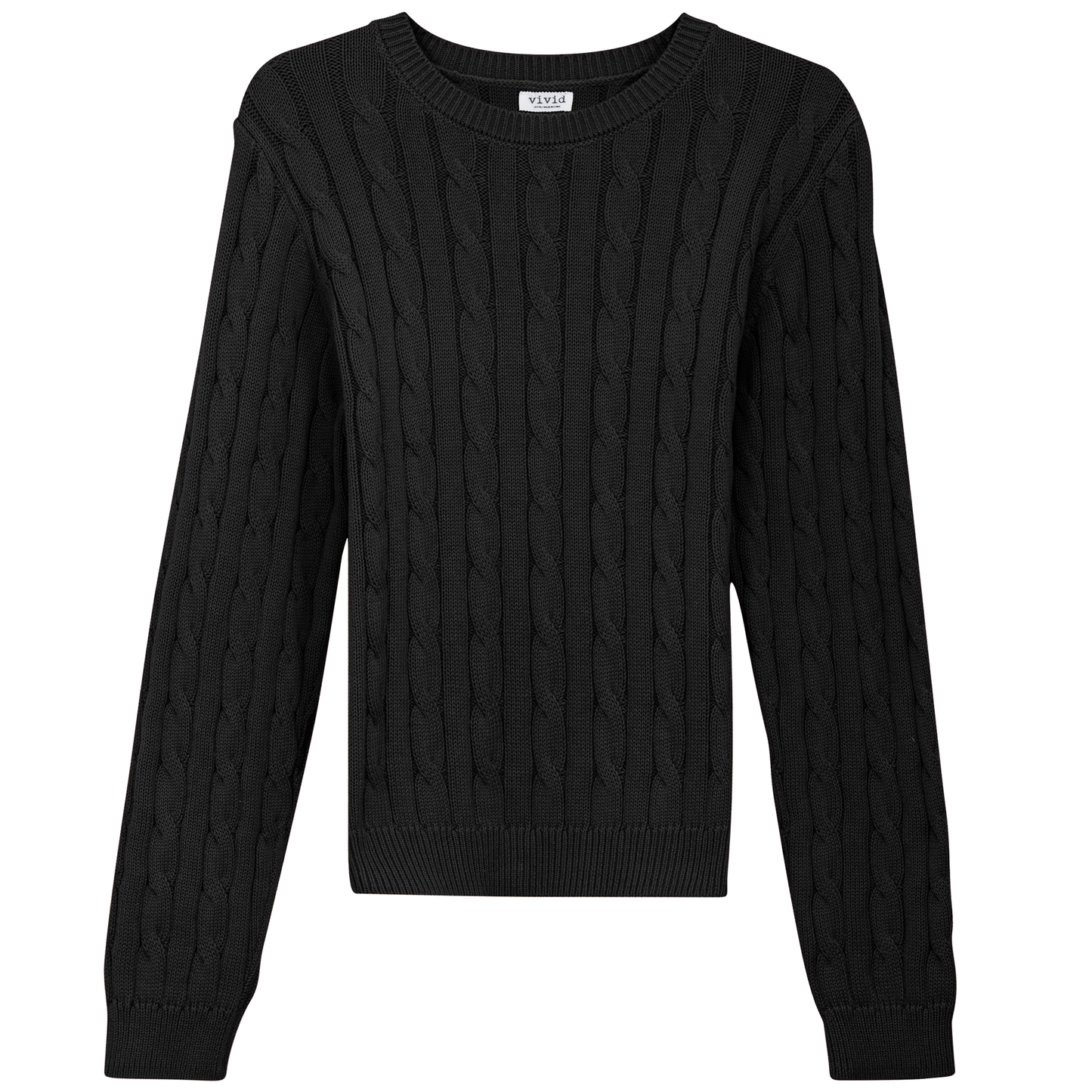 Cable Knit Sweater Black