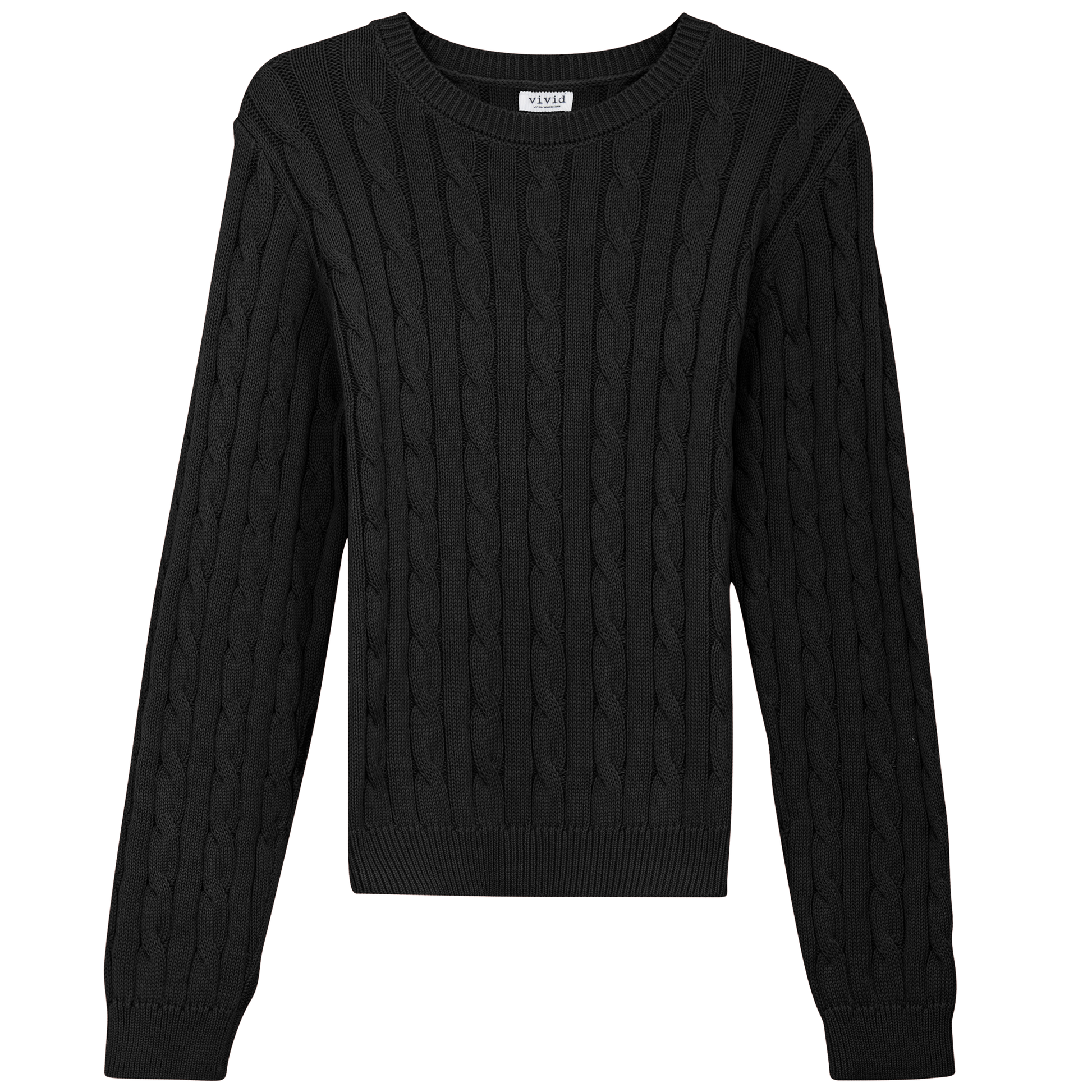 Cable Knit Sweater Black
