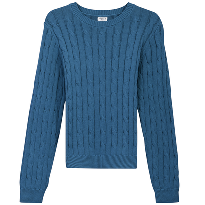 Cable Knit Sweater Blue