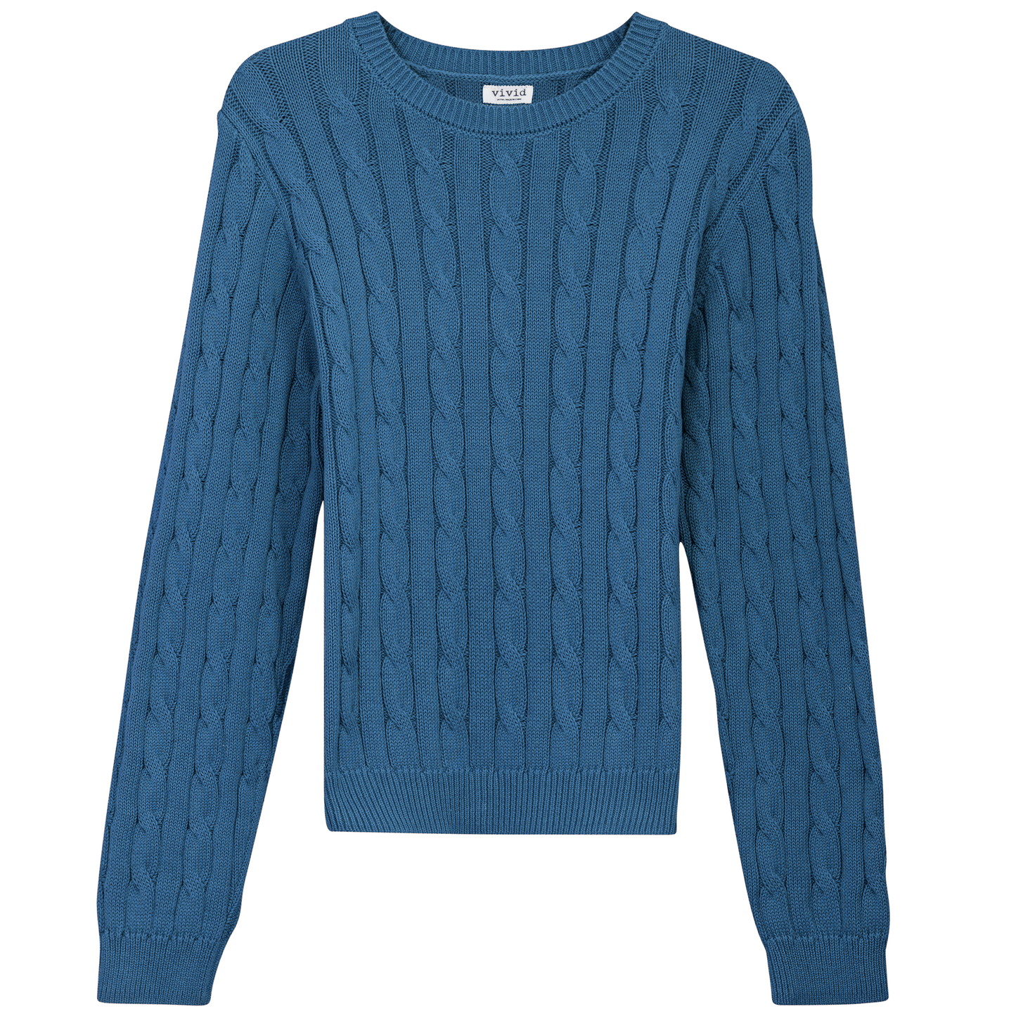 Cable Knit Sweater Blue