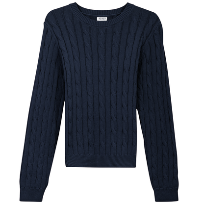 Cable Knit Sweater Dark Navy