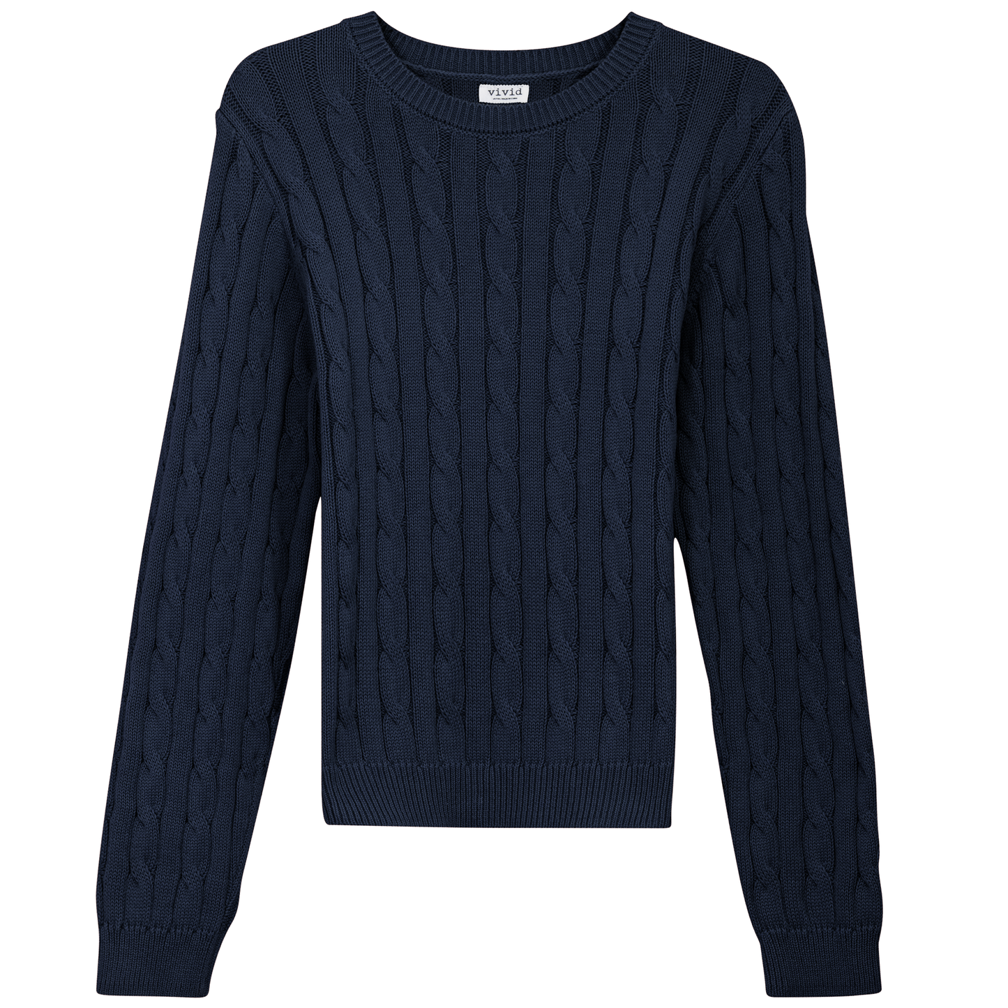 Cable Knit Sweater Dark Navy