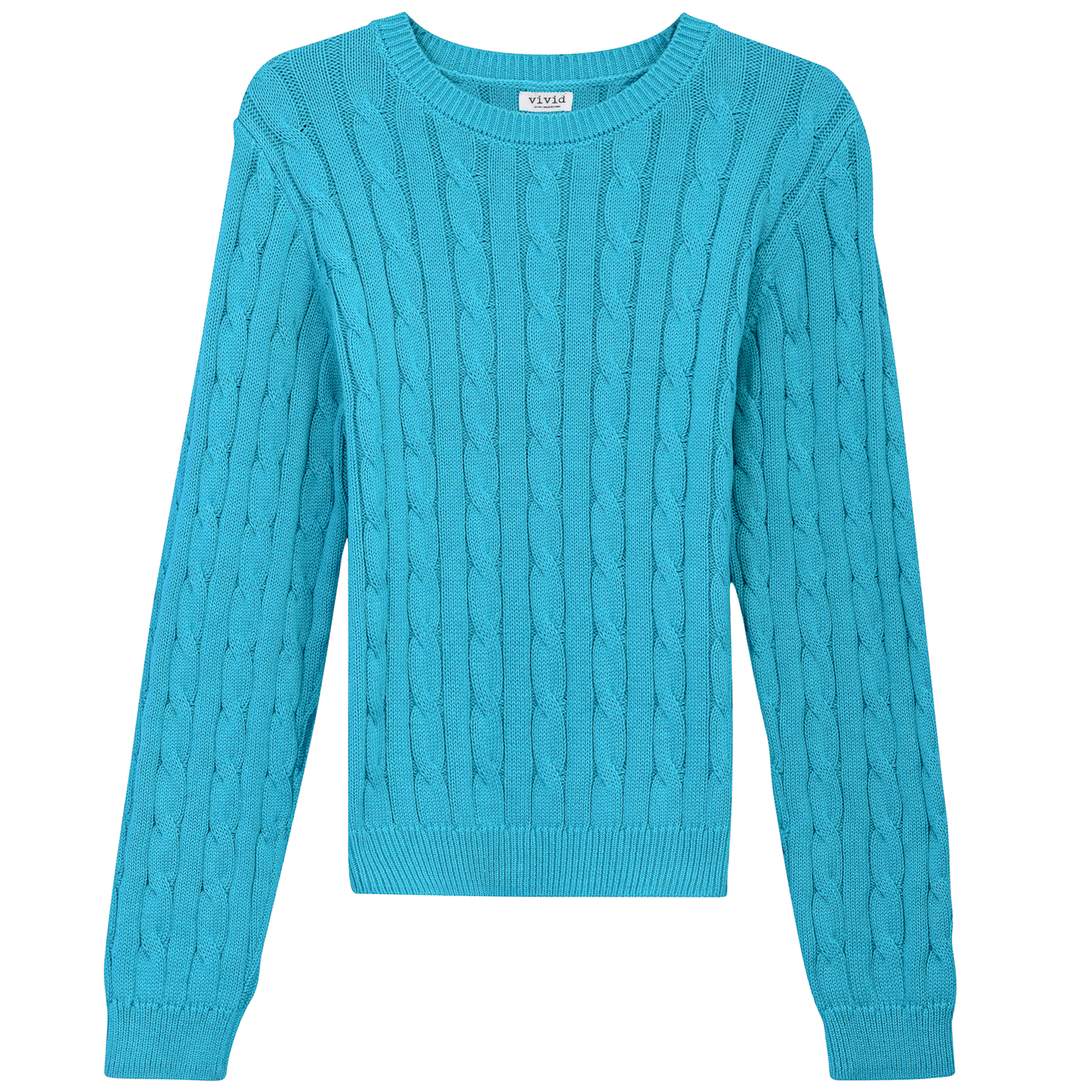 Cable Knit Sweater Malibu Blue
