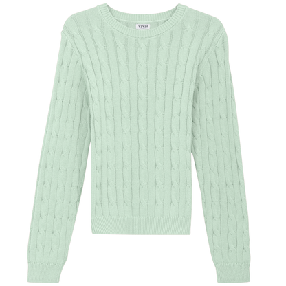 Cable Knit Sweater Mint