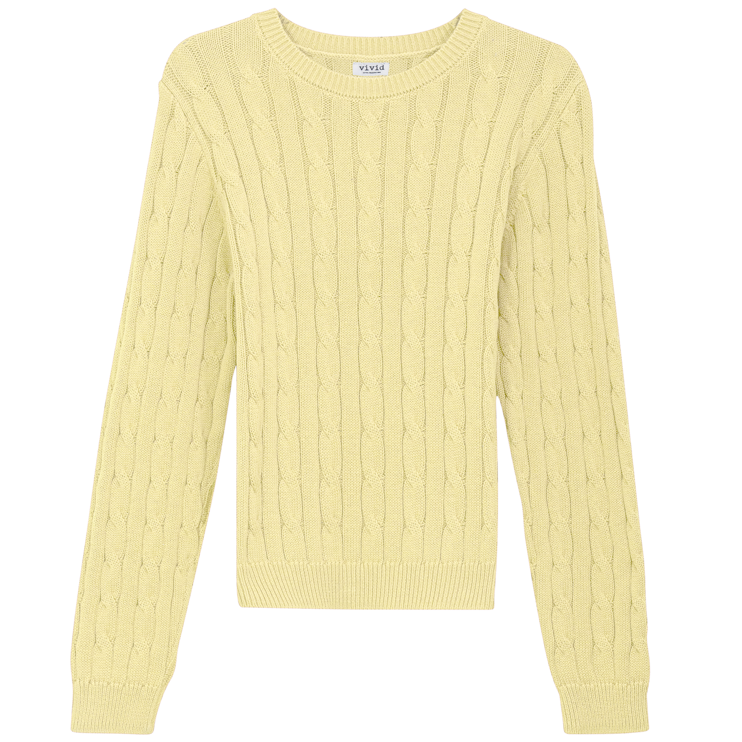 Cable Knit Sweater Pale Yellow