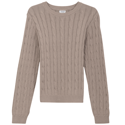 Cable Knit Sweater Stone