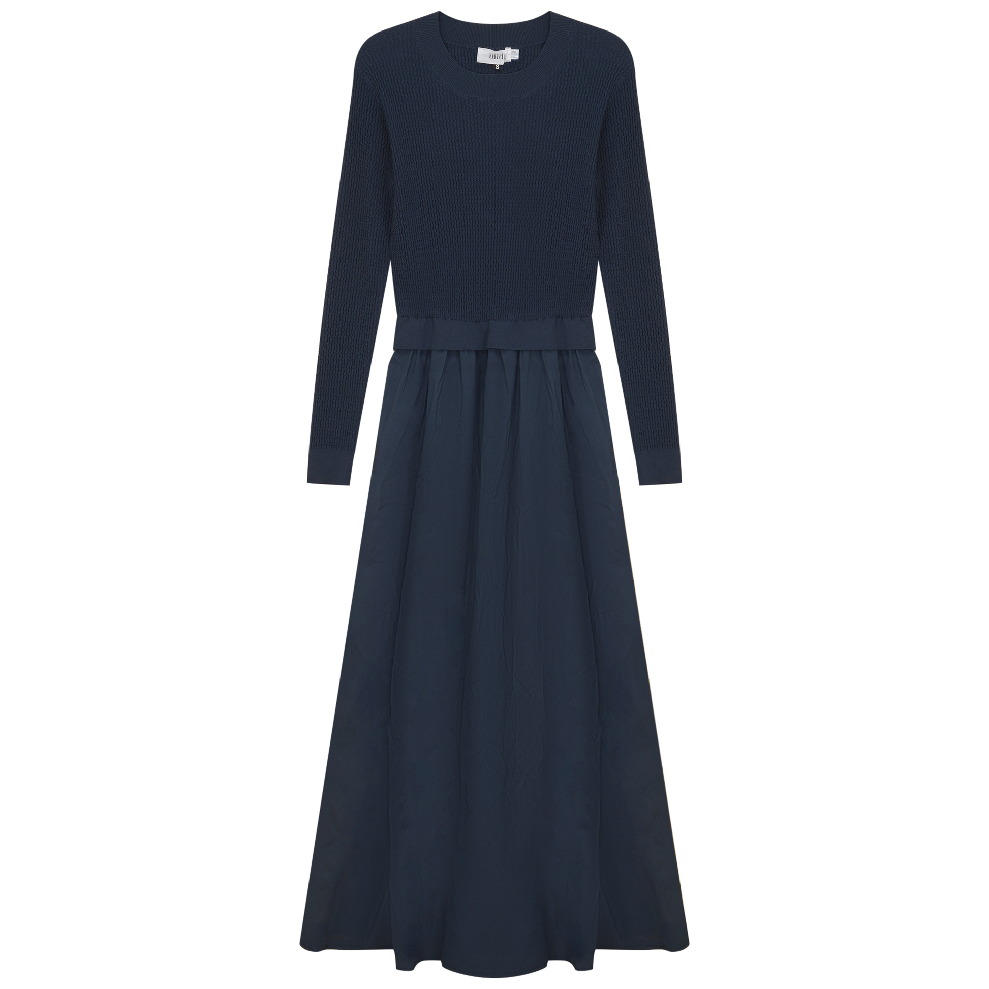 Crochet Cotton Full Dress Navy