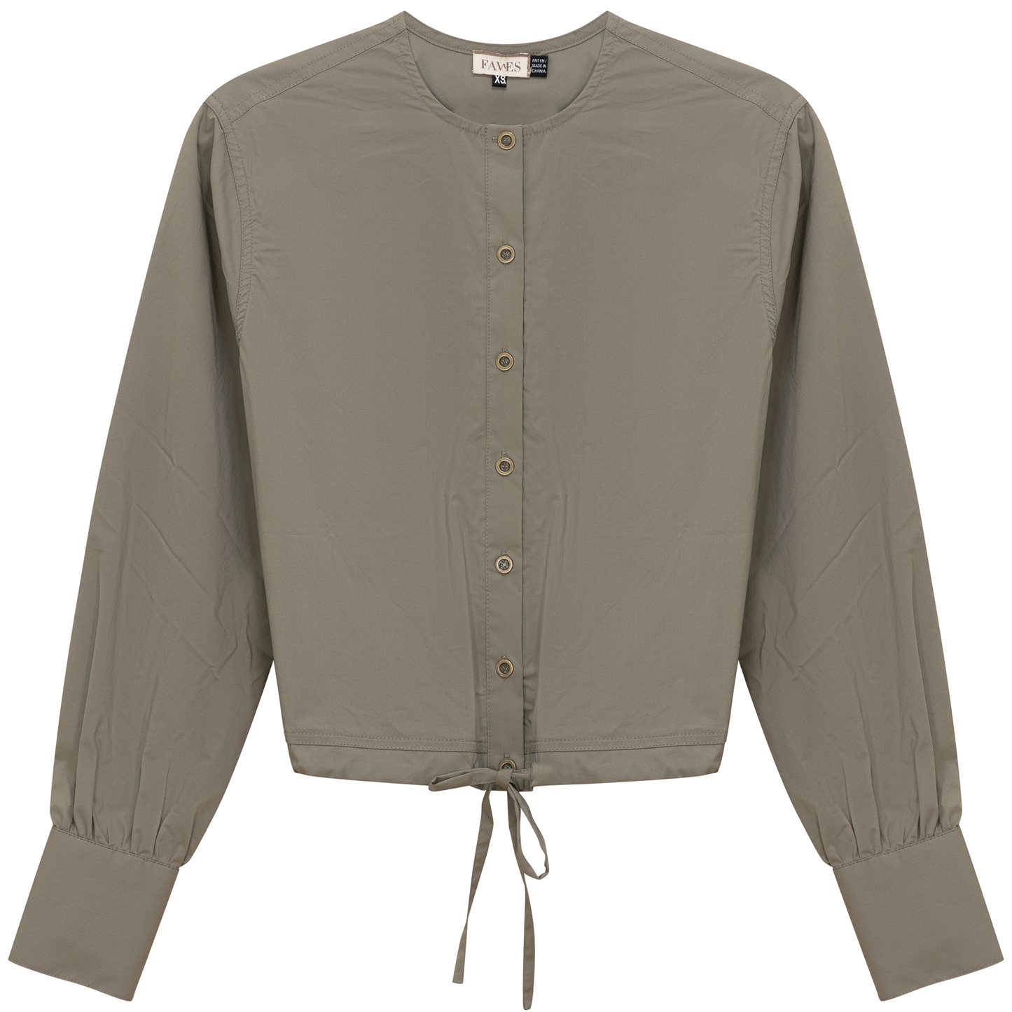 Cotton Bungee Blouse Stone