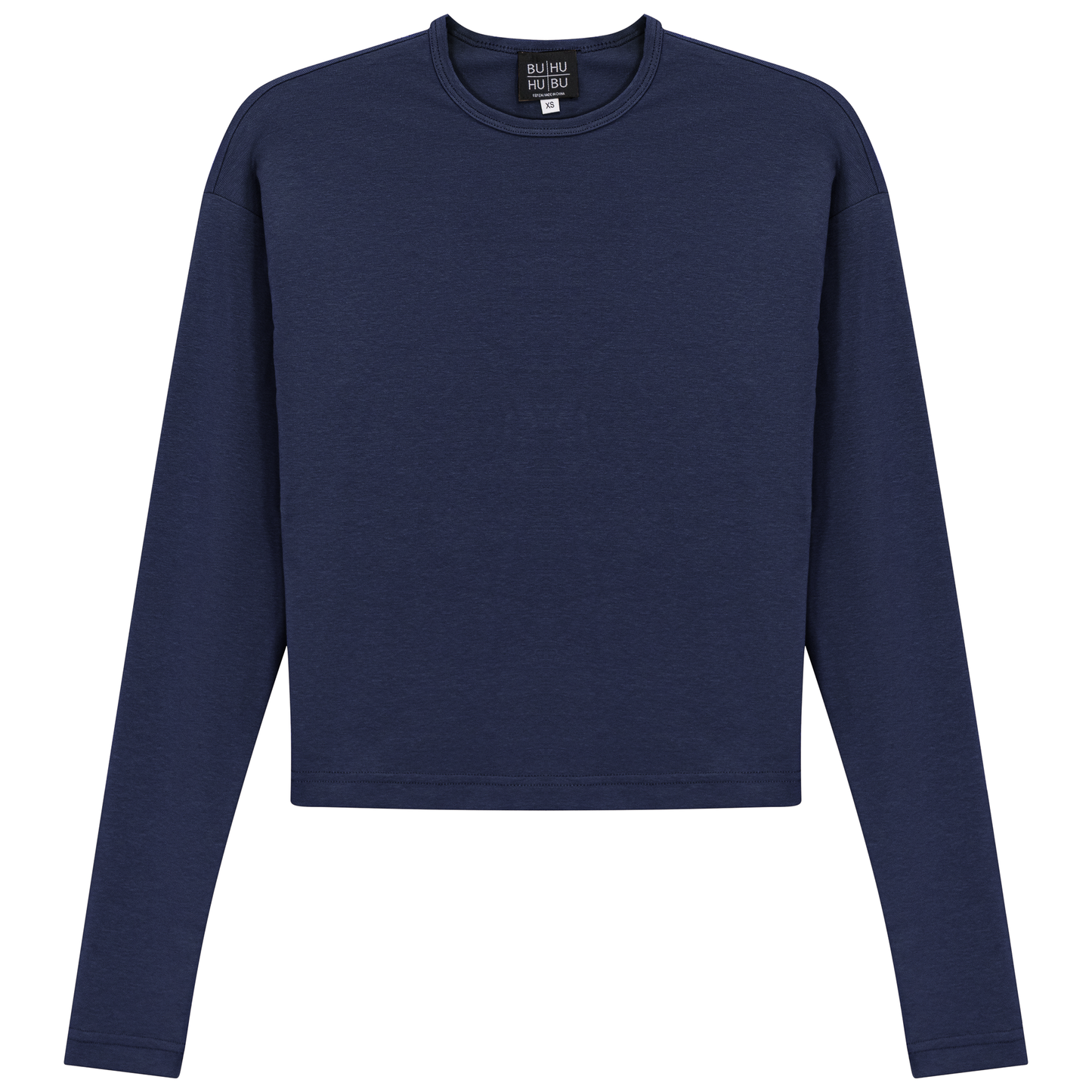 Cropped Off Shoulder Tee Dark Navy