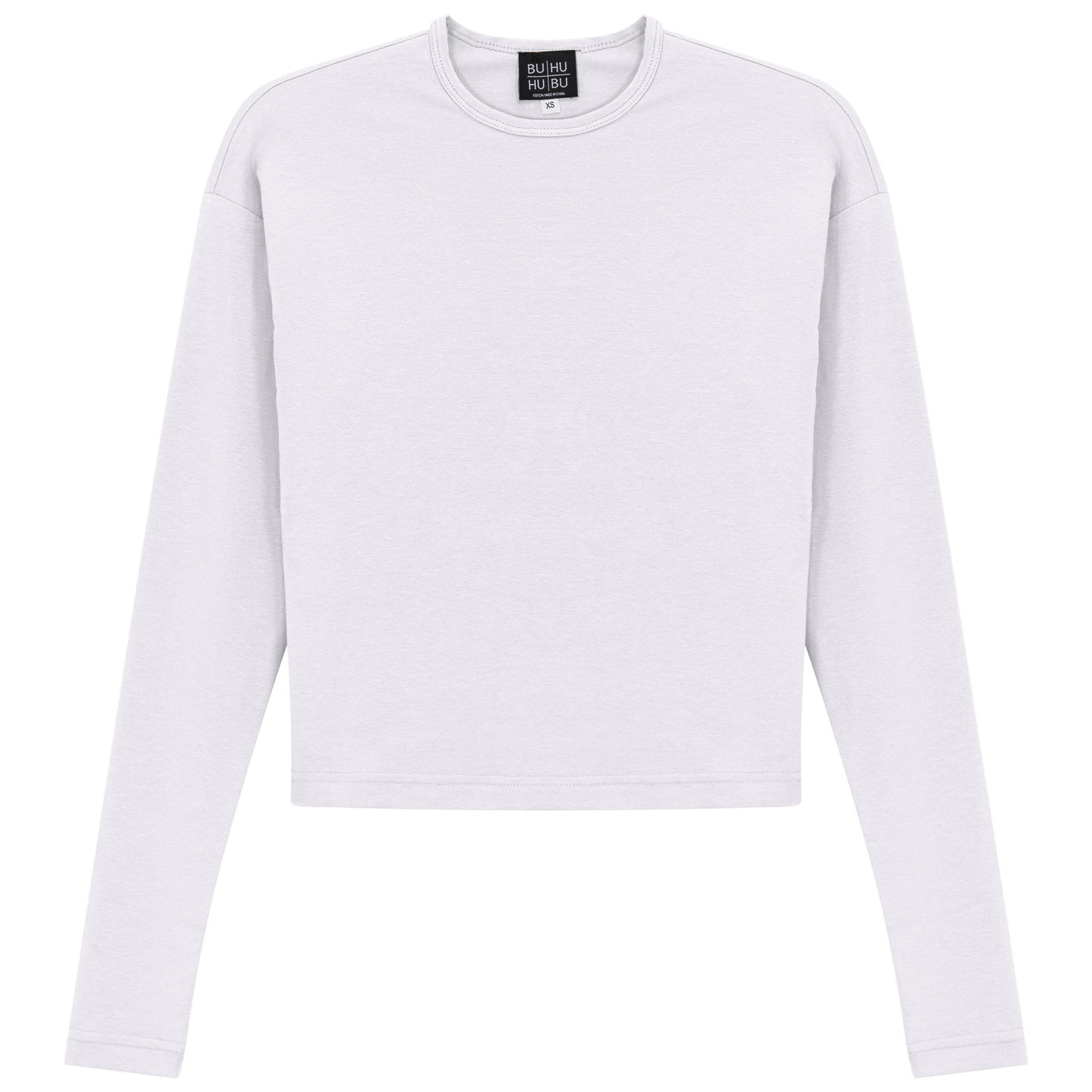 Cropped Off Shoulder Tee White