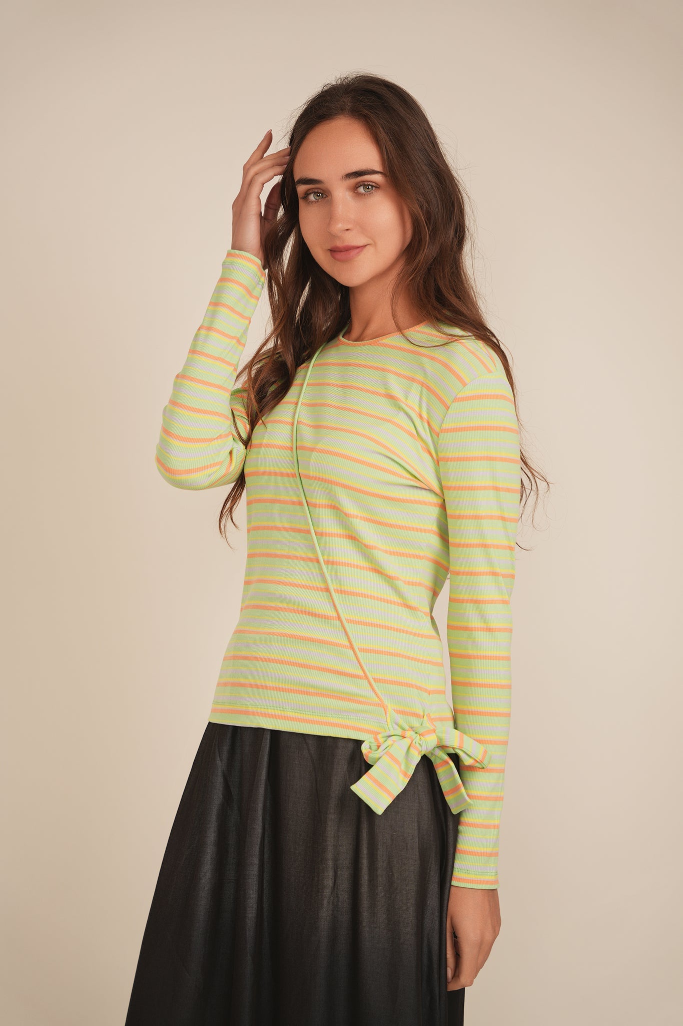 Striped Wrap Tee