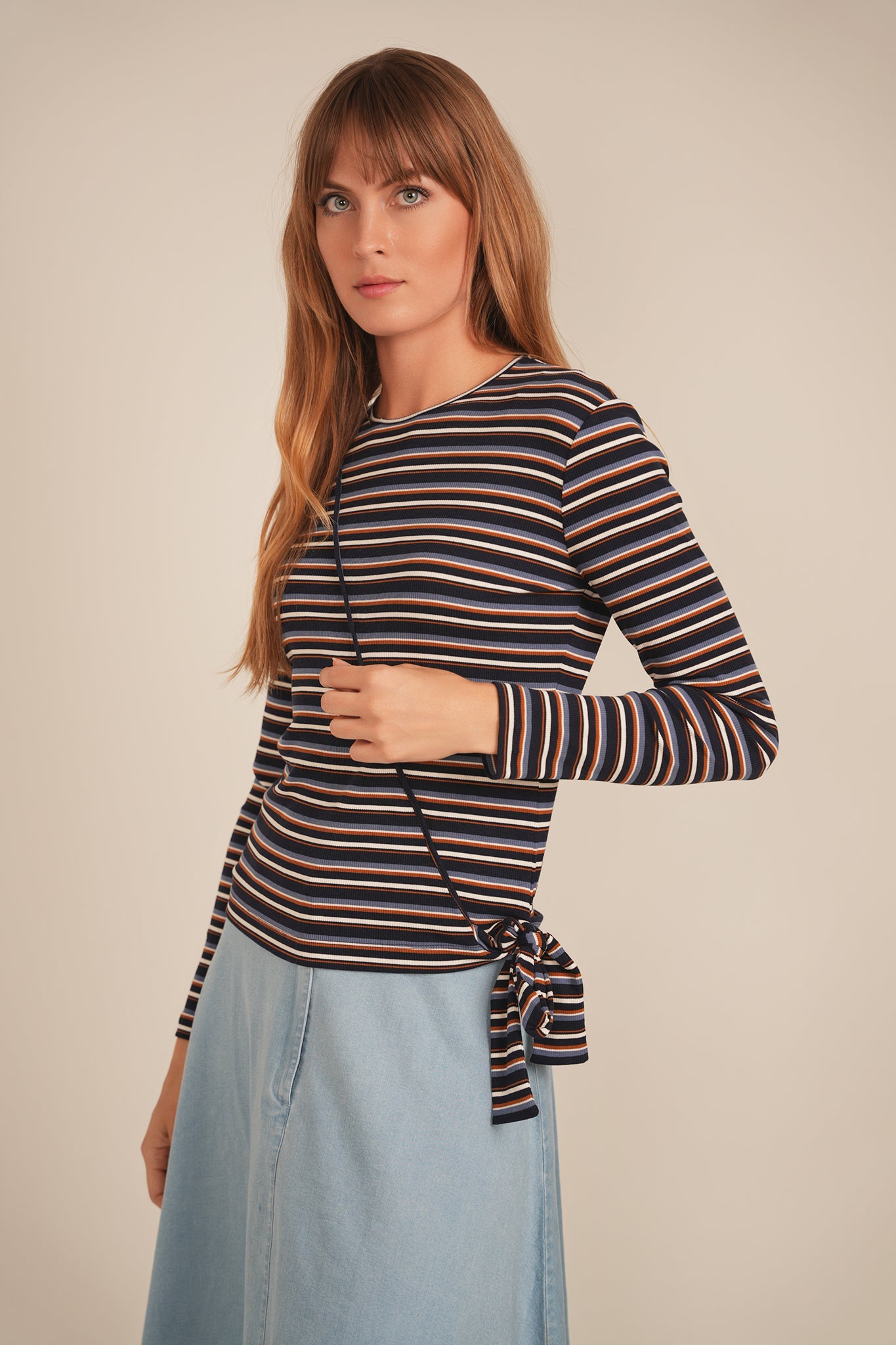 Striped Wrap Tee