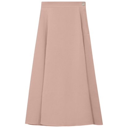 Midi A Line Crepe Skirt Dusty Pink