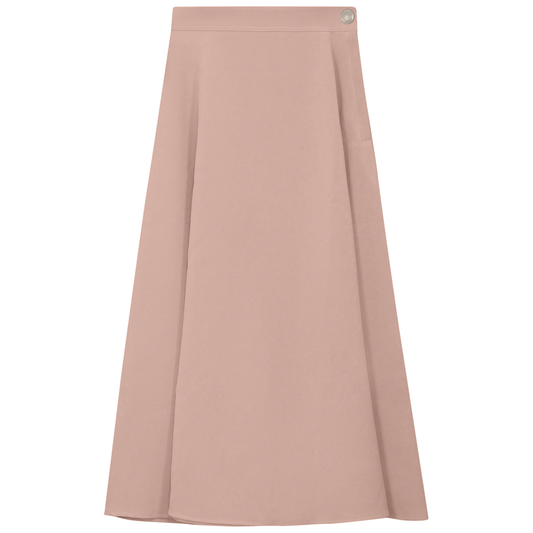 Midi A Line Crepe Skirt Dusty Pink