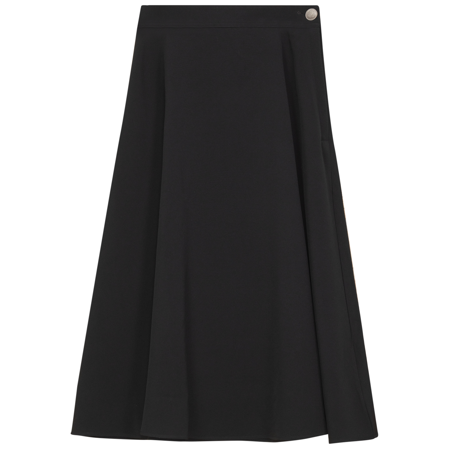 A Line Crepe Skirt Black