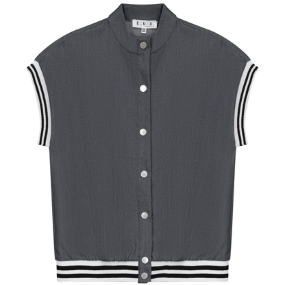 Denim Jacket Vest Black