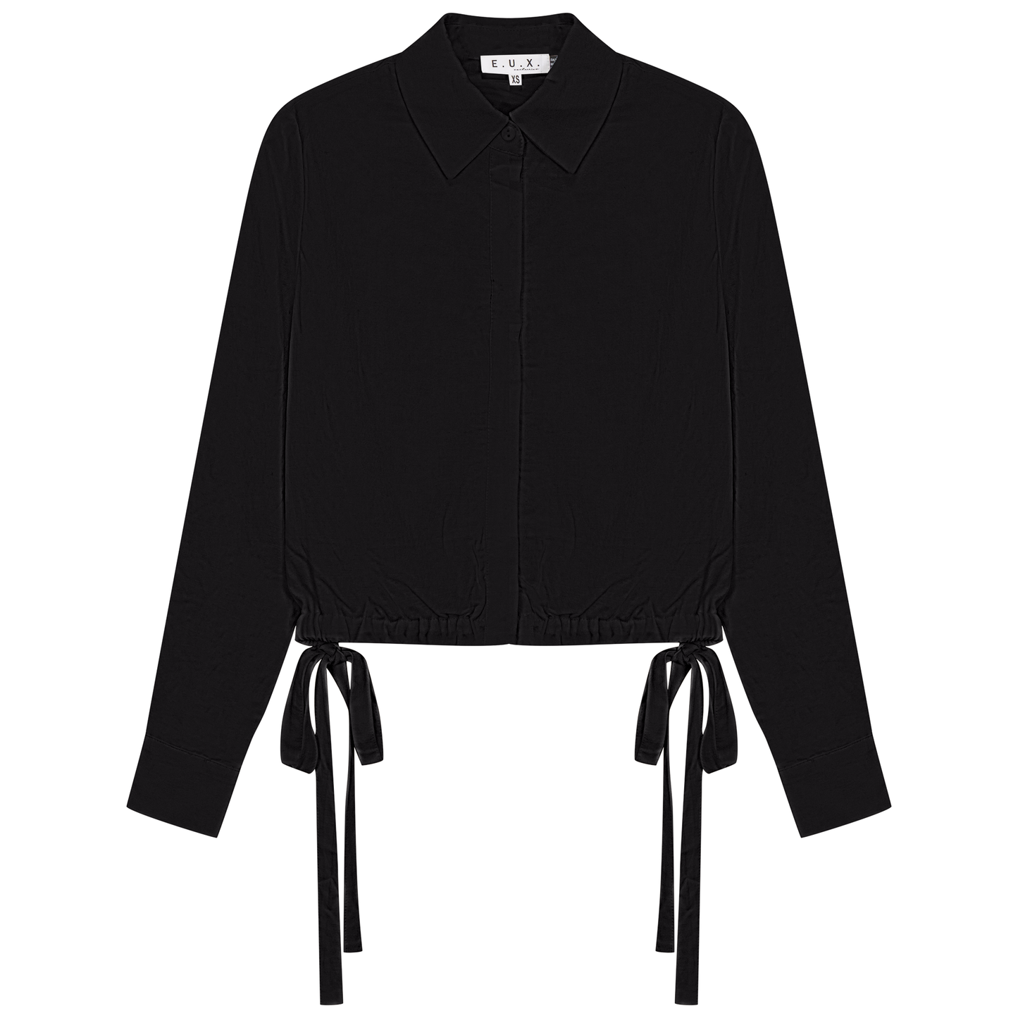 Linen Cropped Top Black