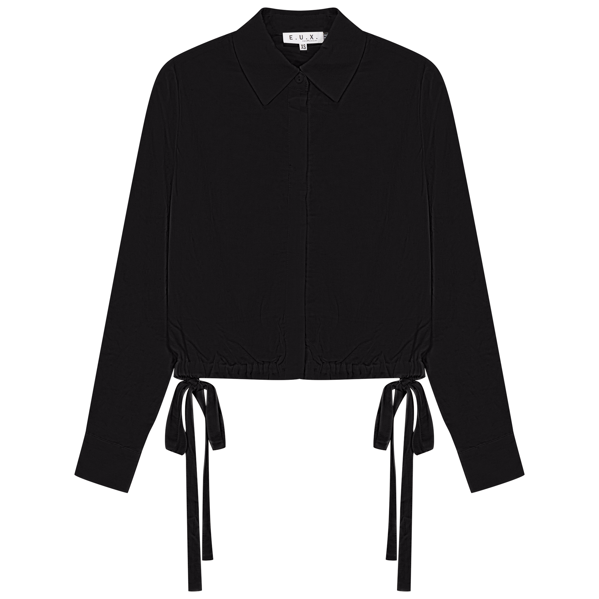 Linen Cropped Top Black