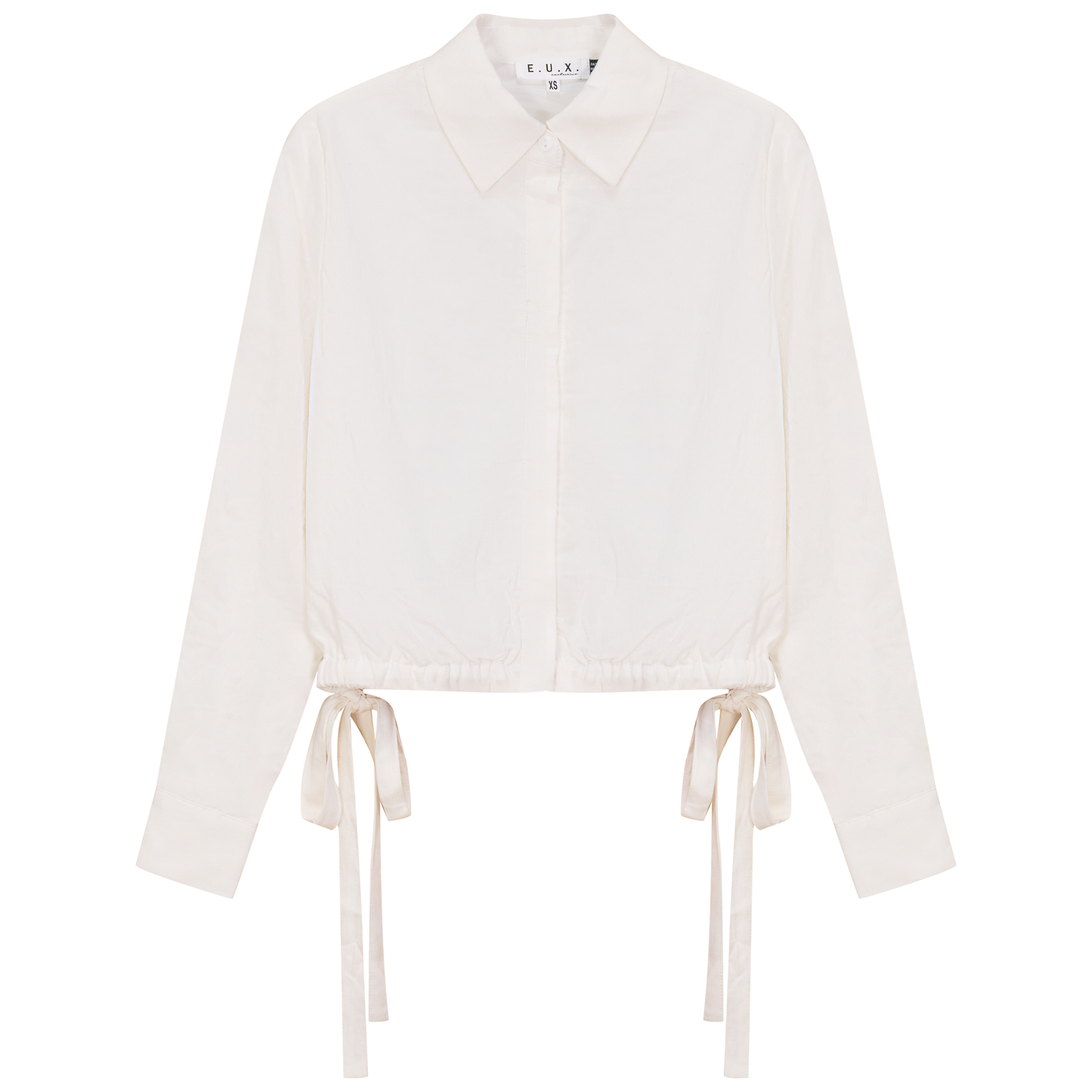 Linen Cropped Top White