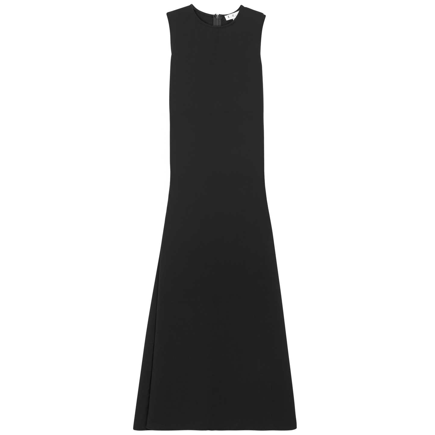 Satin Crepe Maxi Jumper Black
