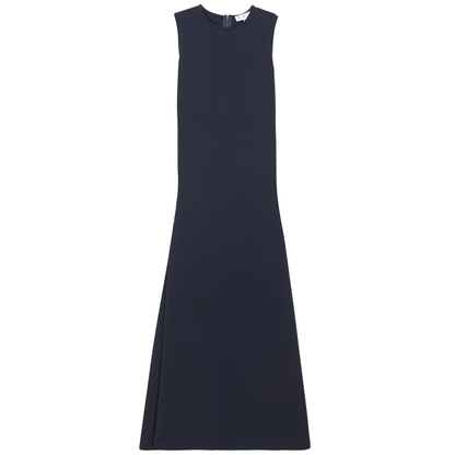 Satin Crepe Maxi Jumper Navy