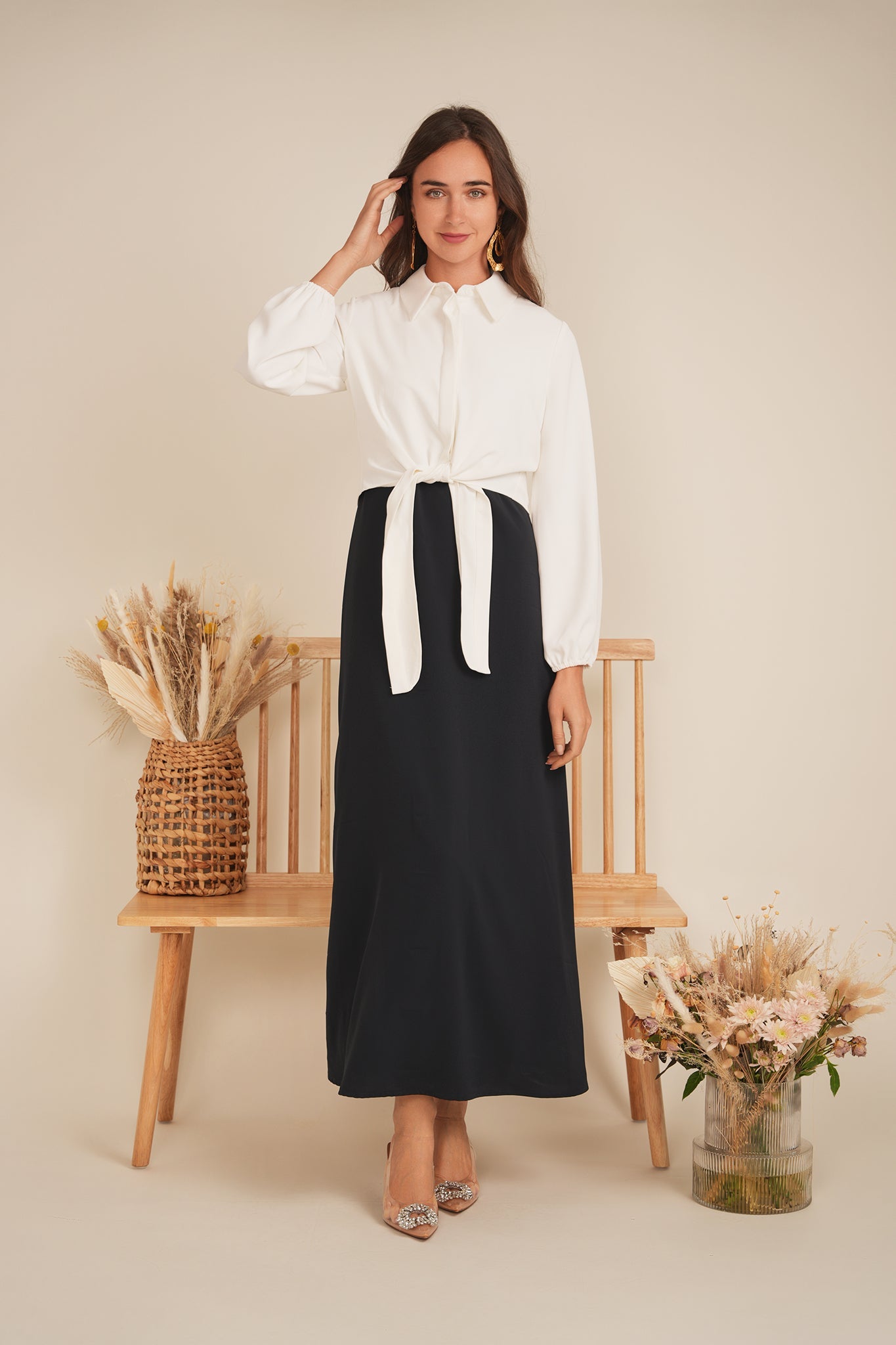 Satin Crepe Maxi Jumper