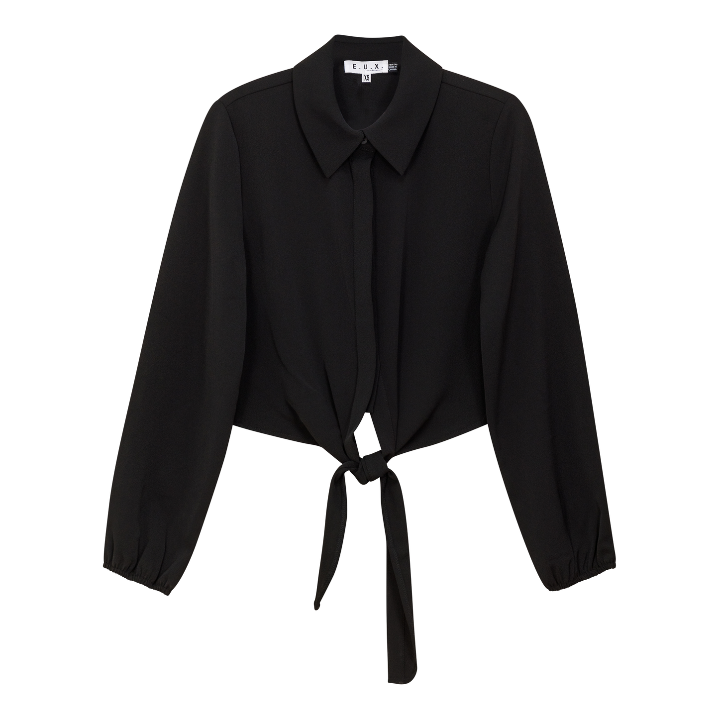 Satin Crepe Shirt Black