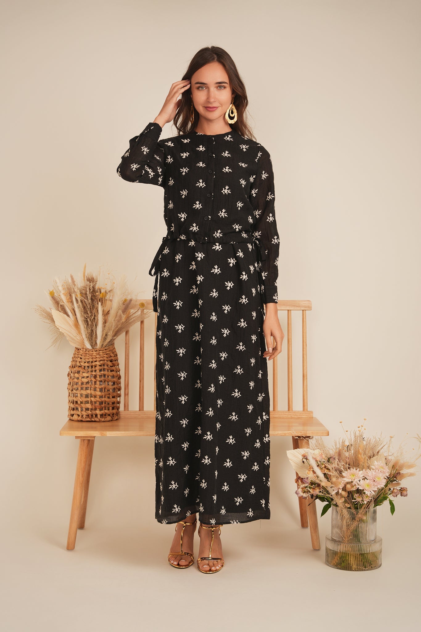 Embroidered Tulle Top