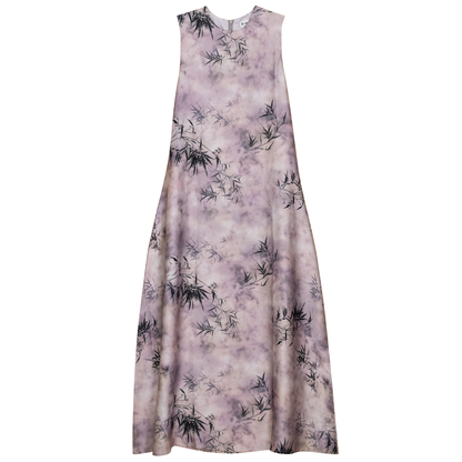 Printed Satin A Line Jumper Lavender