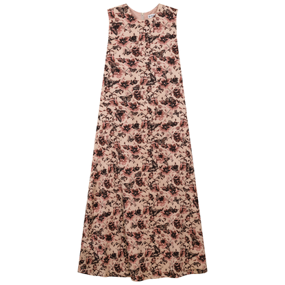 Printed Satin A Line Jumper Mauve