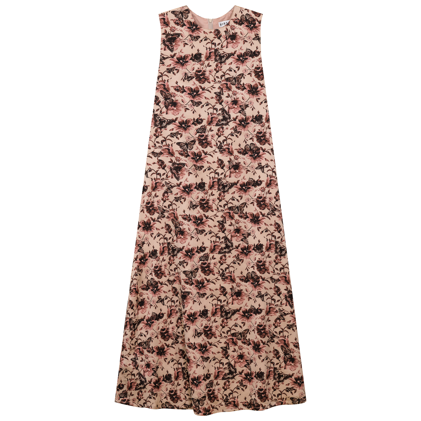 Printed Satin A Line Jumper Mauve