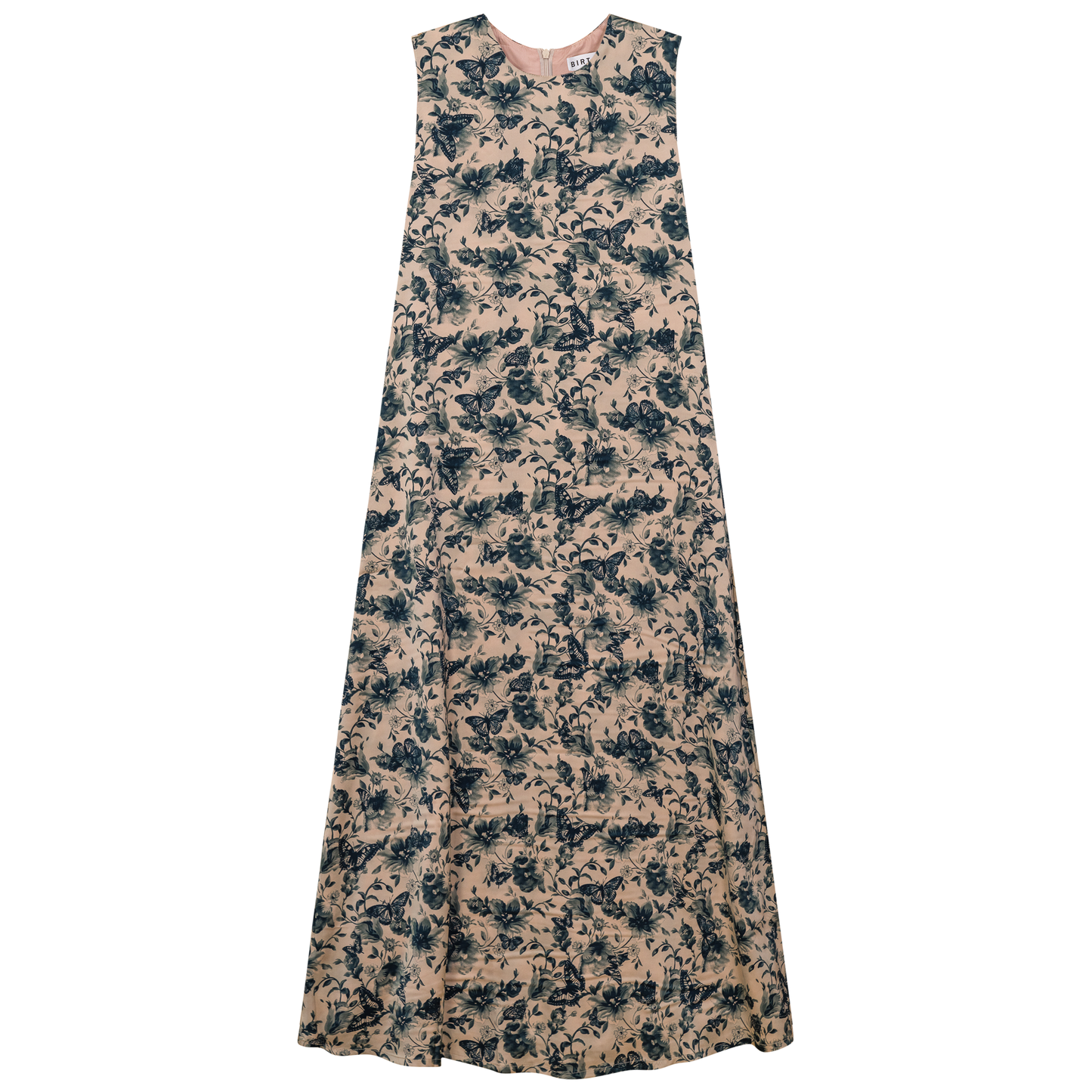 Printed Satin A Line Jumper Teal