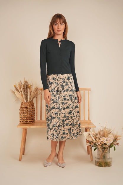 Printed Satin A Line Jumper