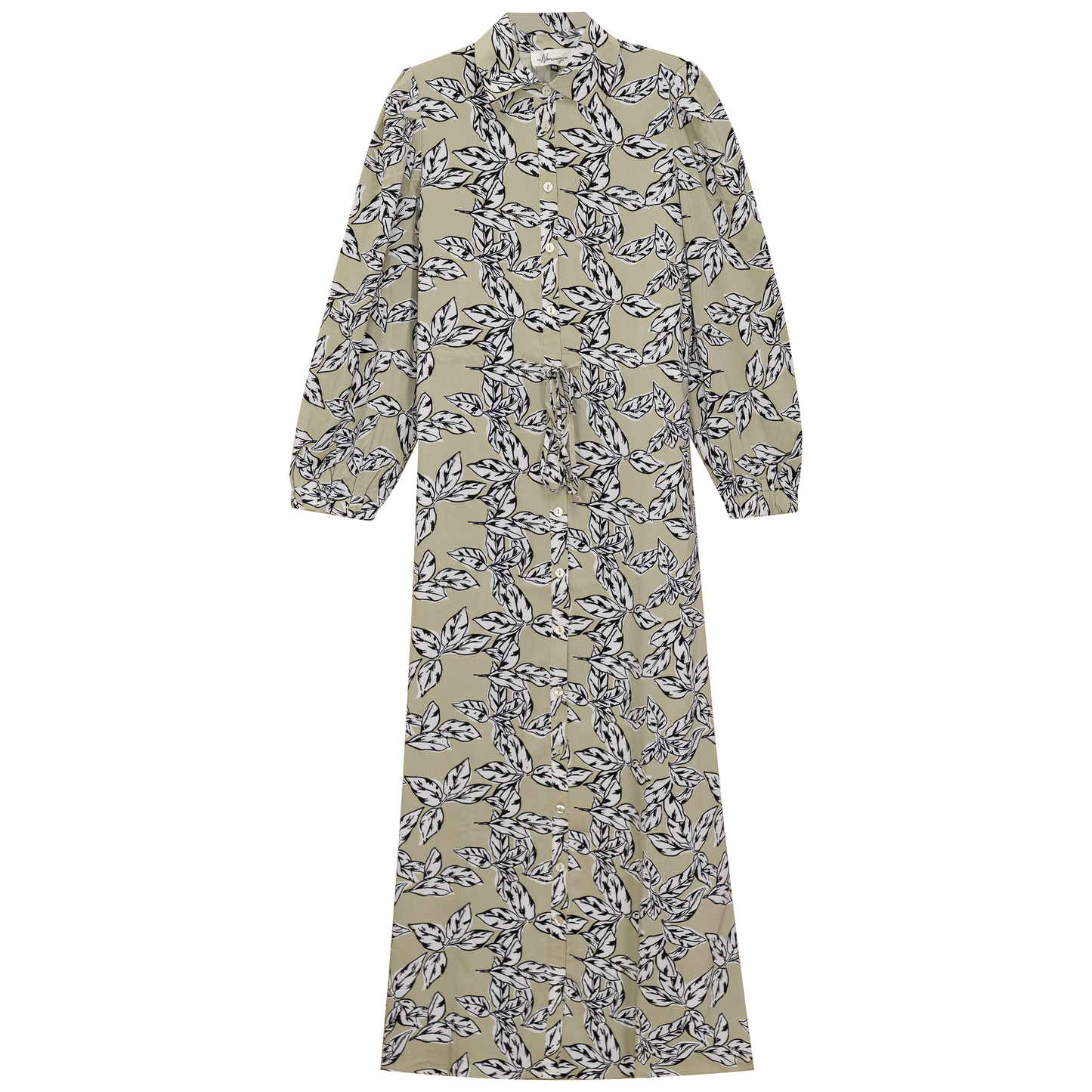 Chiffon Tie Shirt Dress Stone