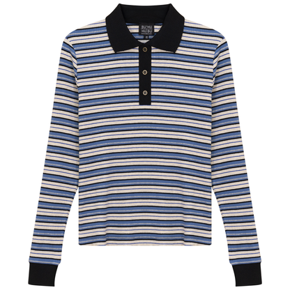 Striped Polo Chambray