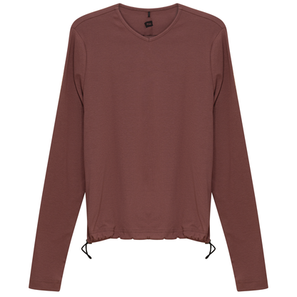 V Neck Bungee Tee Champagne