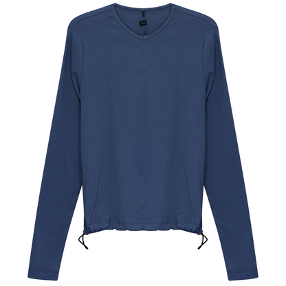 V Neck Bungee Tee Denim