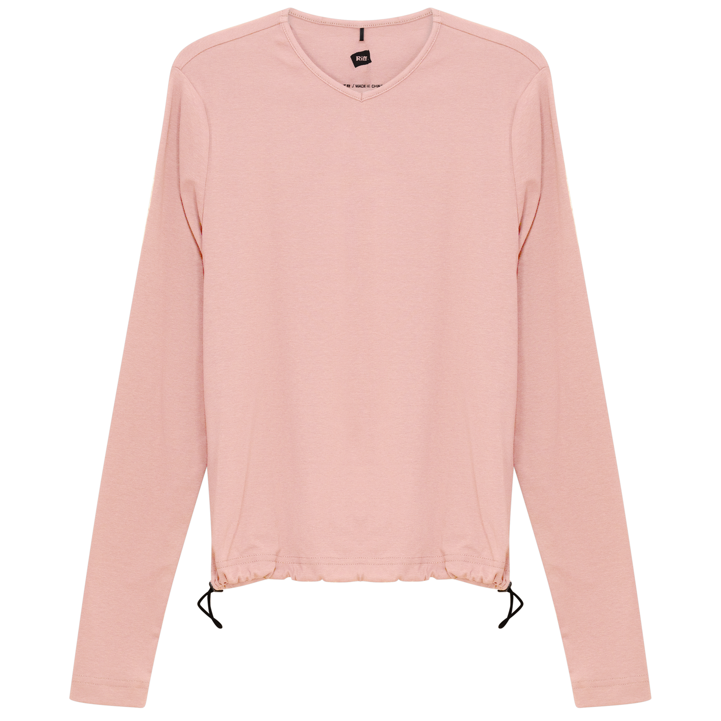 V Neck Bungee Tee Light Misty Rose