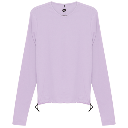 V Neck Bungee Tee Lilac