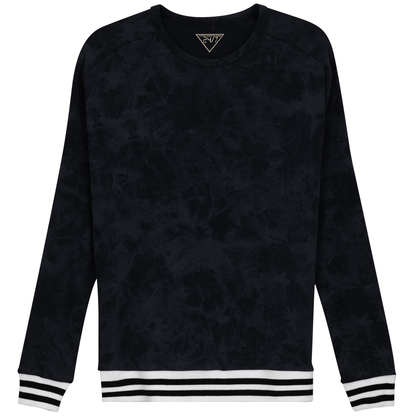 Dolman Stripped Elastic Top Black