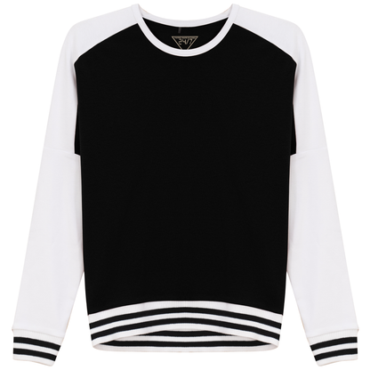 Color Blocked Top Black