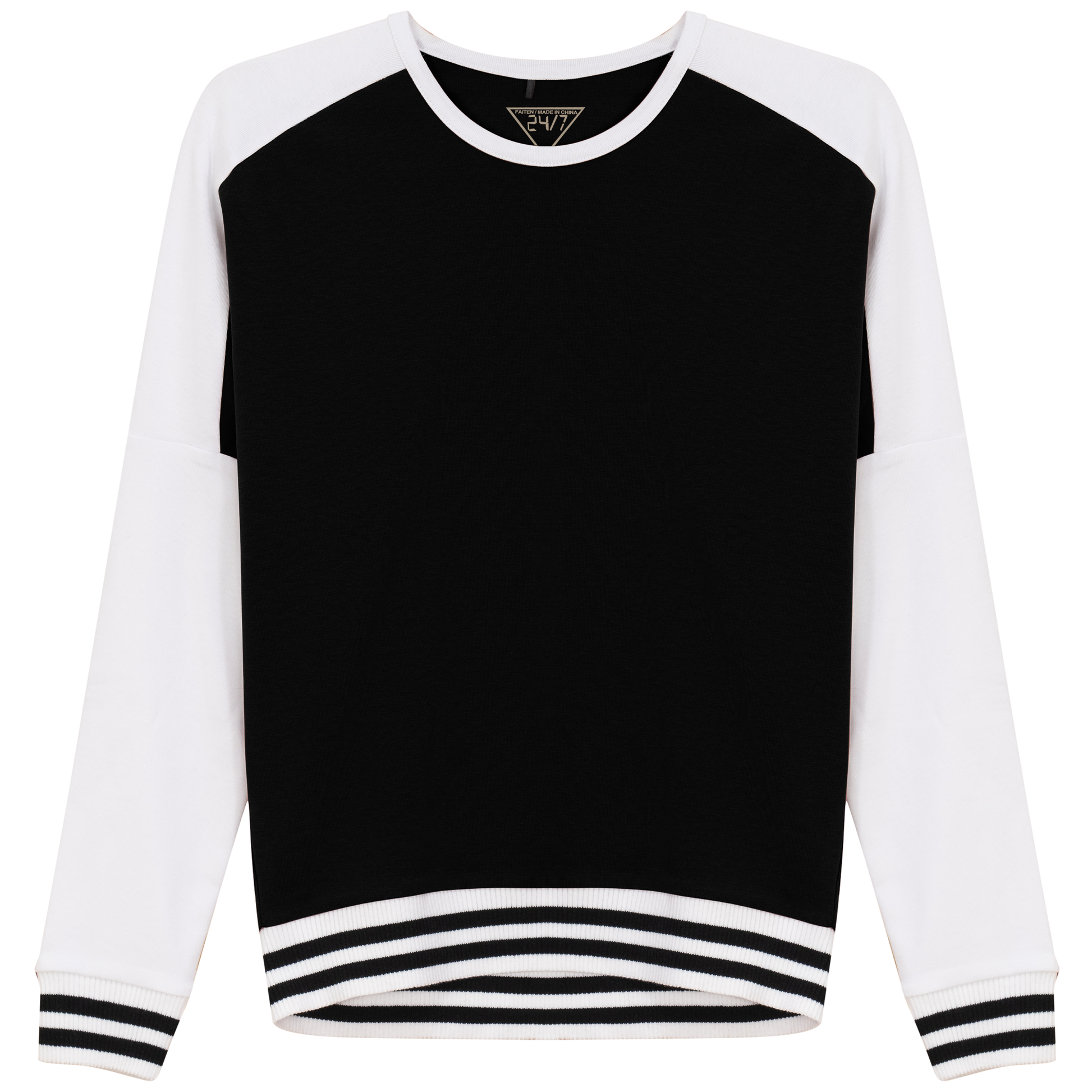 Color Blocked Top Black