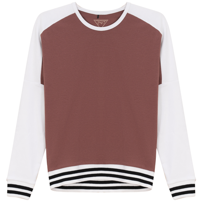 Color Blocked Top Champagne