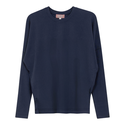 Cotton Dolman Top Dark Denim