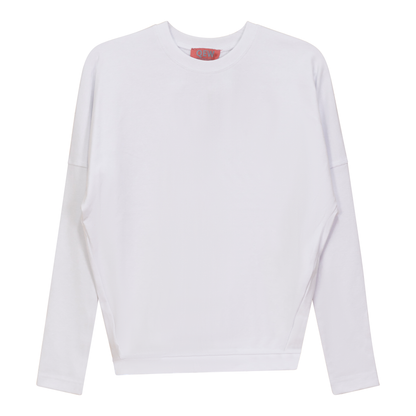 Cotton Dolman Top White