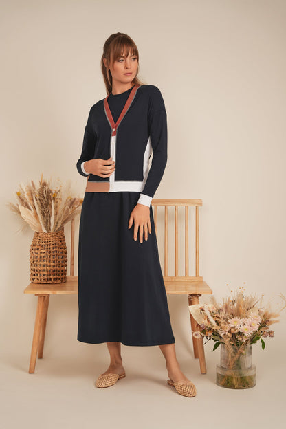 Color Blocked Cardigan