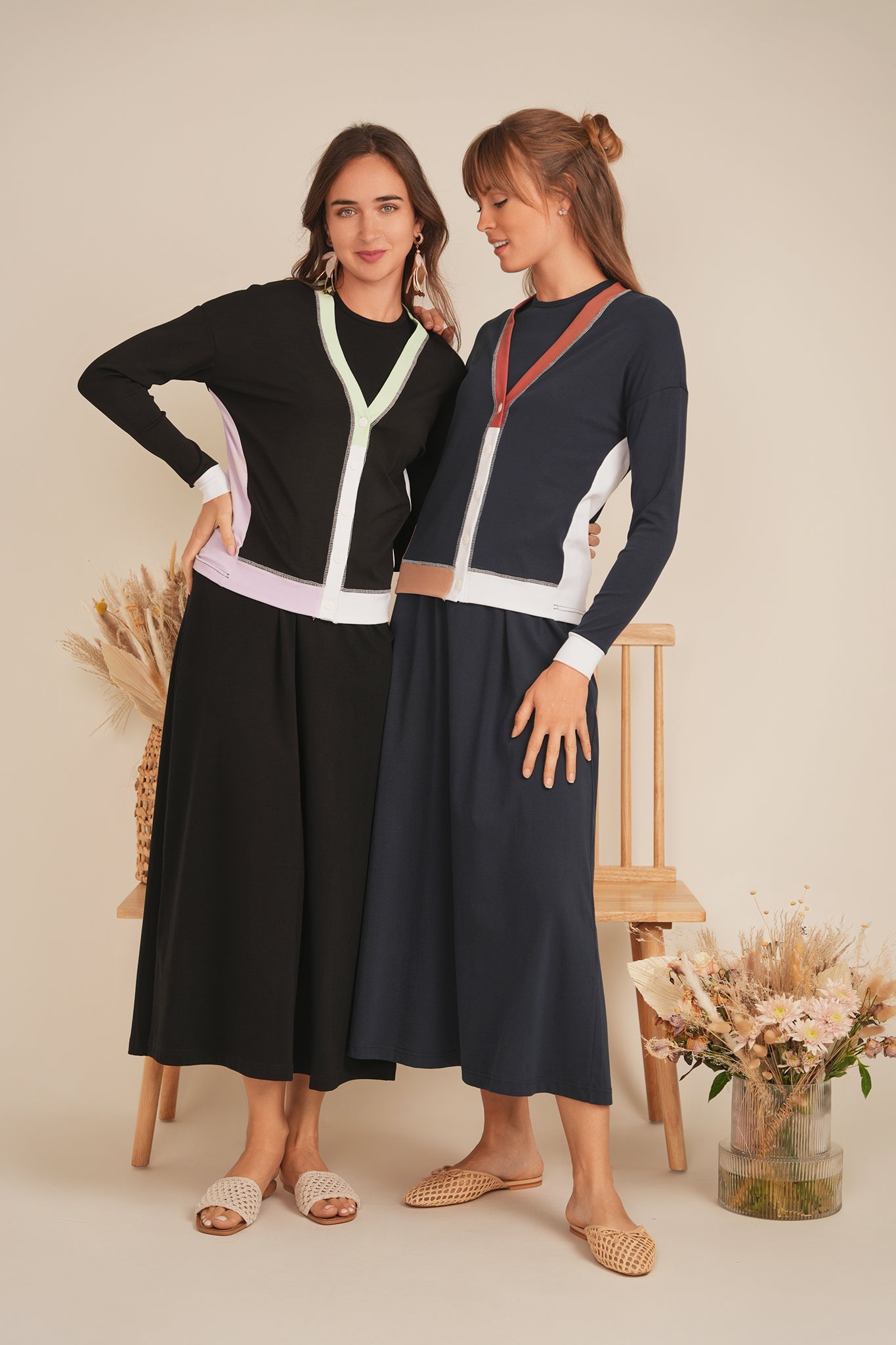 Color Blocked Cardigan